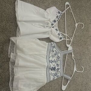 two greece baby dolls tops size s